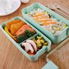 900ml Healthy Material Lunch Box 3 Layer Wheat Straw Bento Boxes Food Storage Container Lunchbox