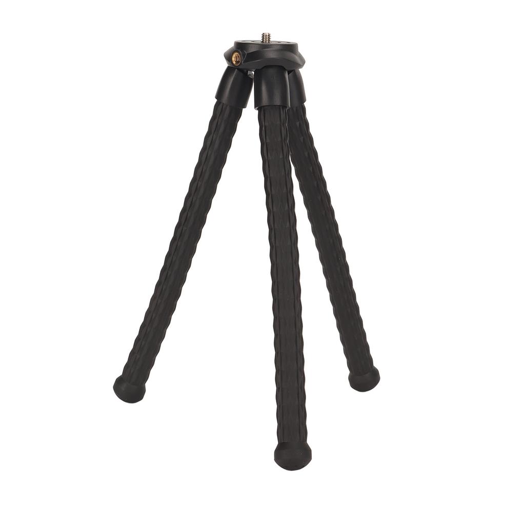 Mini Flexible Tripod Stand 14 Inch Screw Portable Tripod with Hidden Phone Holder Cold Shoe Mount