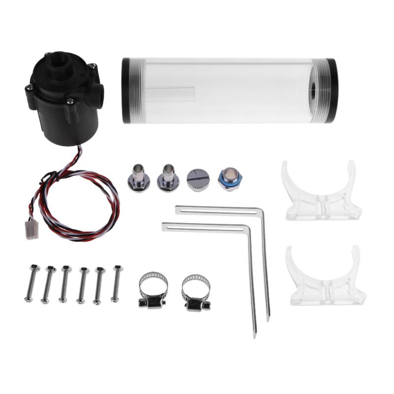 Water Cooler System for PC Thread Cylinder Computer Water Tank Unit Water Cooling 160MM Pump Radiator Custom Holder Kit for CPU