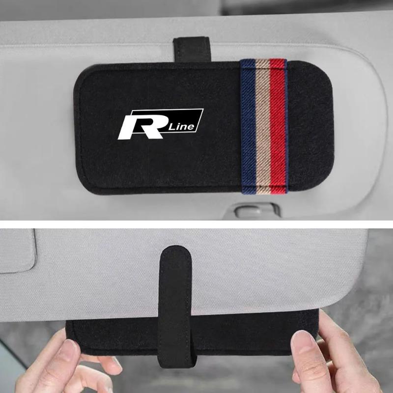 Hub Caps For Volkswagen VW RLine Golf 4 B6 B7 Polo Beetle Tiguan Passat Jetta Car Sun Visor Storage Box Eyeglasses Holder Sungla
