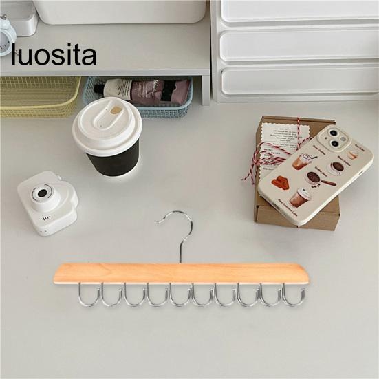 Tie Storage Rack Scarf Belt Holder with Multiple Hooks, 360-Degree Rotating, Multifunctional Closet Belt Hanger Storage Holder