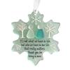 Snowflake-Shaped Sea Glass Friendship Decor Handmade Sea Glass Art Christmas Ornament Coastal Friendship Keepsake