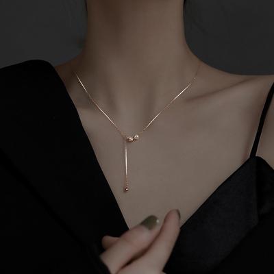 Small Waist Necklace Women's Niche Design Sense Fringed Pearl Necklace Jewelry Cold Wind Jewelry