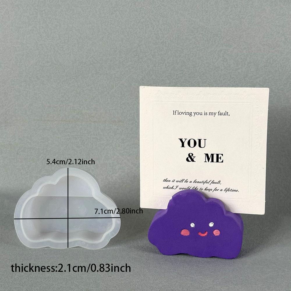 Creative Card Holder Silicone Mold DIY Heart Card Clip Making Plaster Epoxy Resin Concrete Casting Molds Office Desktop Decor