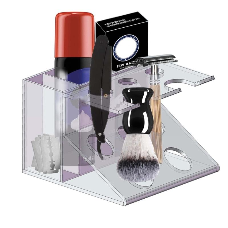 Shaver Holder Makeup Storage Organizers Acrylic Brush Holder Makeup Storage Box Makeup Brush Holder Bathroom Organizers
