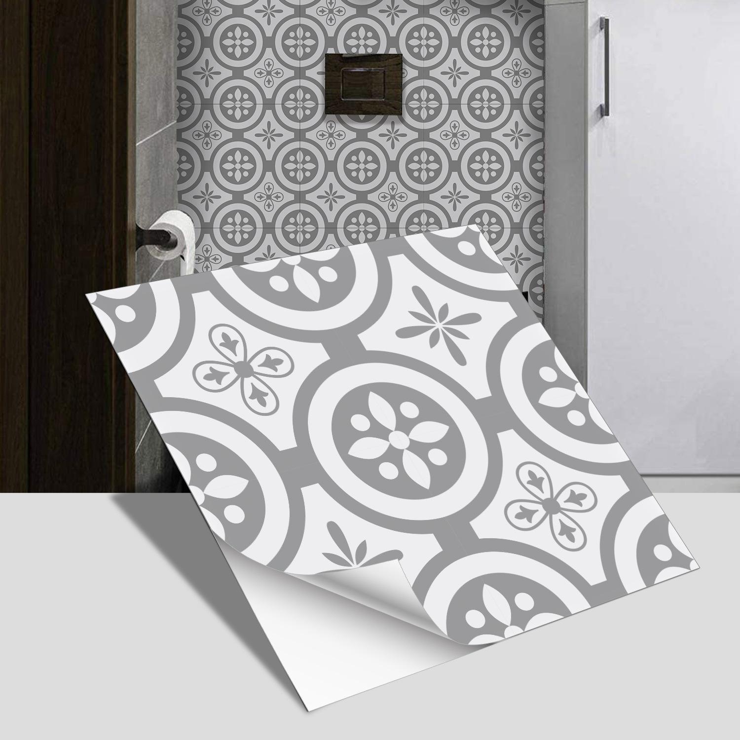 

Португальська Європейська Плитка Наклейка на Підлогу Ванна Спальня Прикраса Підлоги Потовщена Матова Наклейка на Стіну Водонепроникна Самоклеюча 30X30cm/piece