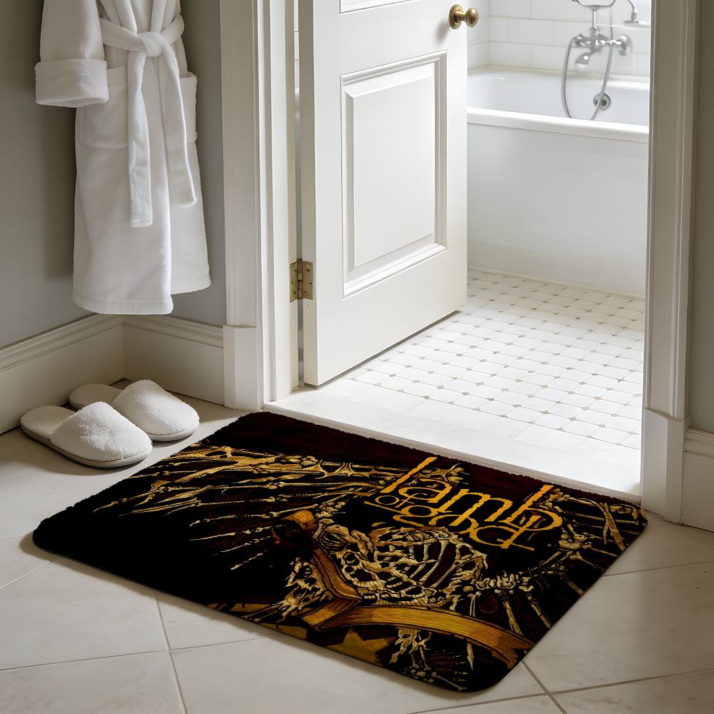 Rock Band LLamb Of God Floor Mat Soft Flannel Absorbent Mat Non-Slip Rug Home Bedroom Bathroom