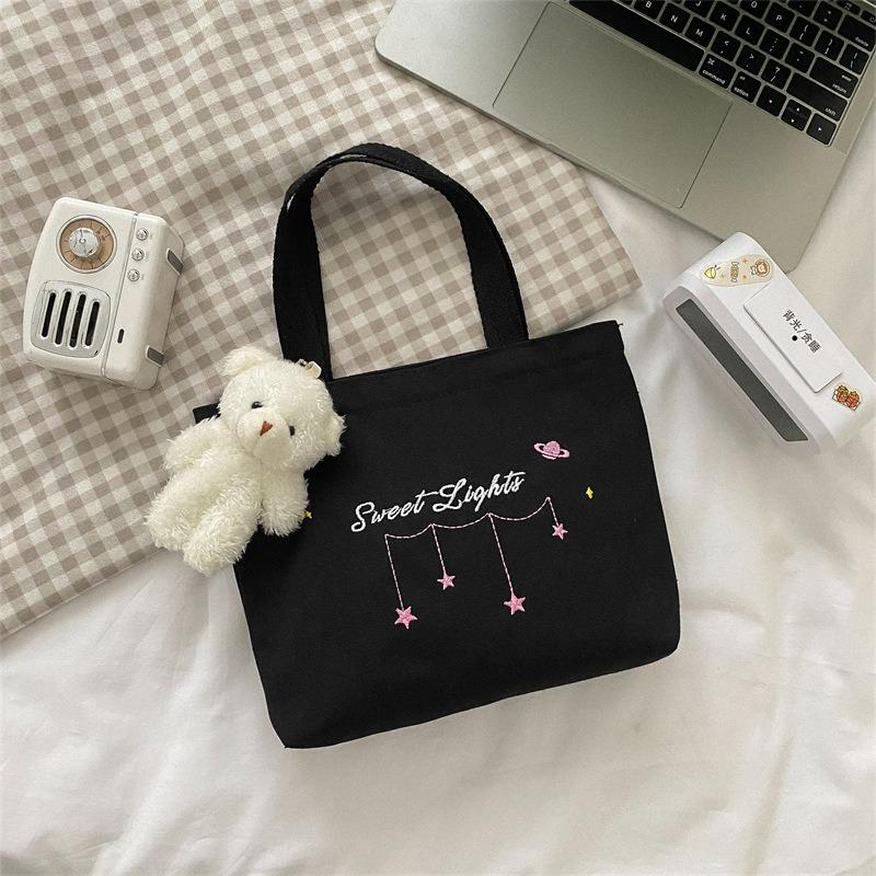 Japanese Harajuku handbag new canvas bag Korean version cute shoulder bag large capacity letter printed bag