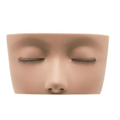 Eyelash Mannequin Head Face Flat Soft Touch Practice Training Makeup for Eye
