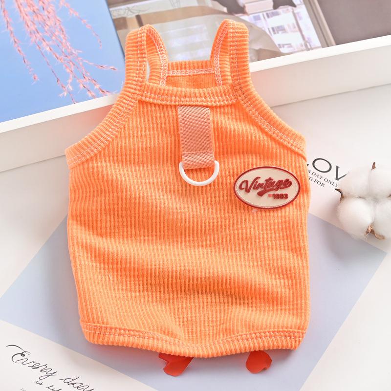 

Домашняя кошка Маленькая собака Чихуахуа Собачья одежда Жилет на подтяжках Весна Осень Лето Тонкий XXL оранжевый