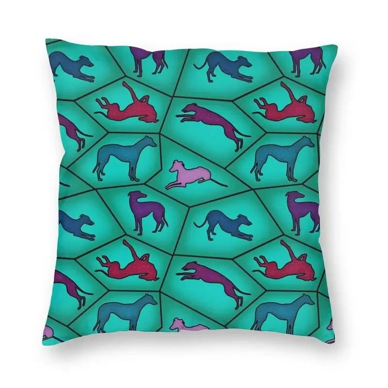 Nordic Style Greyhound Throw Pillow Case Home Decorative Custom Square Whippet Sihthound Dog Cushion Cover 45x45 Pillowcover