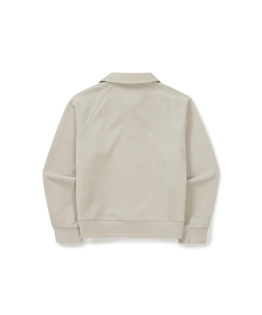 Snow Peak Corduroy Half Zip Sweatshirt Light Size for Men and Women Women's GS-S25WWFZT71, Beige, L,
