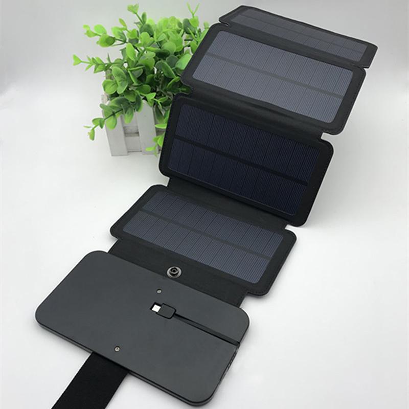 Foldable Solar Charger Outdoor Emergency Solar Panel for Phone Battery Travel Hiking Camping USB Portable Power Cell Charger