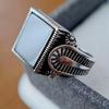 Environmentally Friendly Alloy, New Retro Men's Ring, Domineering Black Drip Hollow Engraved Men's Ring