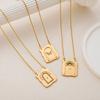 Retro Irregular Elements Tarot Necklace Butterfly Rebirth Gate Diamond Pendant Design Sense Gold-Plated Jewelry