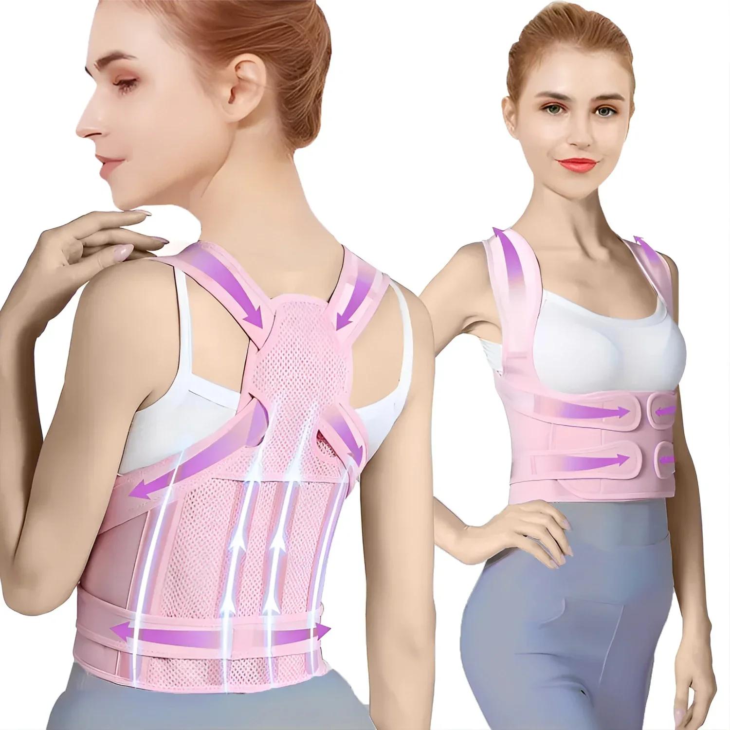 Корректор осанки/ Регулируемый бандаж для верхней части спины, Поддержка для выпрямления плеч, Облегчение боли - Бандаж для спины при сколиозе, Корректор осанки S