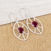 Pink Rubellite Gemstone Earrings, 925 Solid Sterling Silver Jewelry, Handmade Beautiful Rubellite Silver Earrings For Gift
