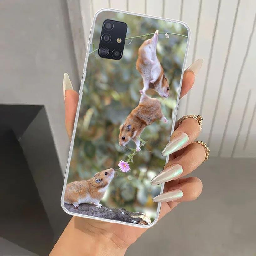 

Cute Lovely Pet Hamster Phone Case for Samsung Galaxy A52 A32 A22 A12 A02S A50S A30S A10S Note 20 Ultra 10 Plus S10 A31 A20 A71 Samsung A02