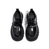 British style black small leather shoes women's 2025 new spring and summer popular heightening shoes jk single shoes platform loafers