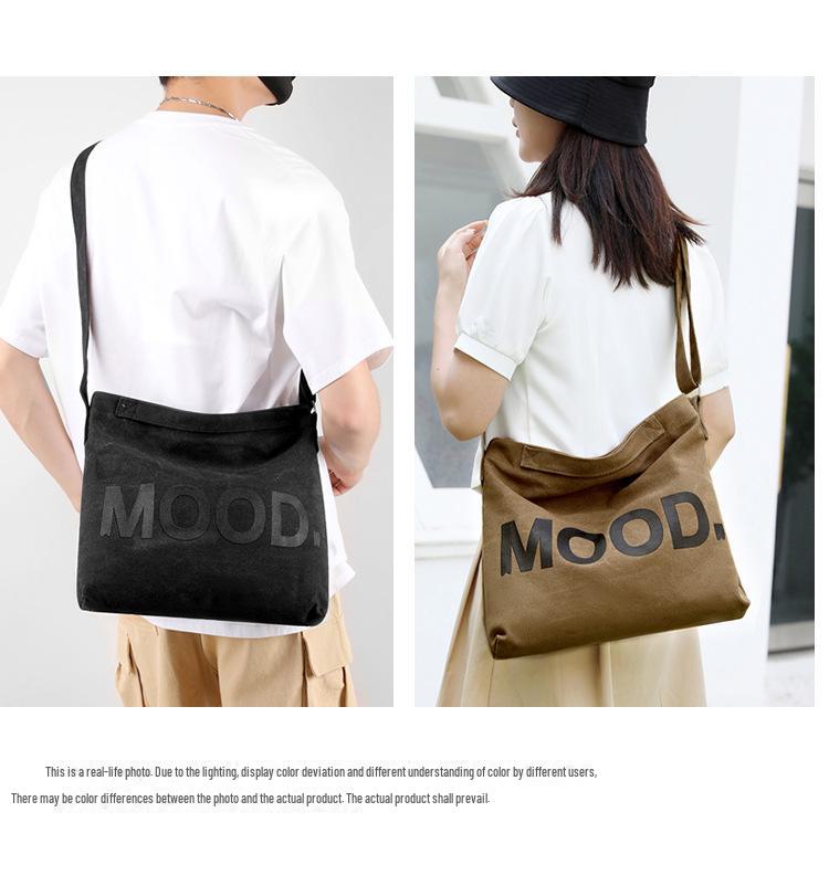 Retro Japanese Canvas Shoulder Bag - Durable, Versatile, Large Capacity, Unisex Design