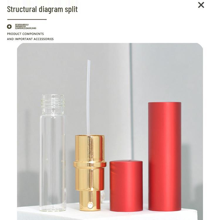 15ml Travel-Size Glass Perfume Spray Bottle - Refillable, Portable, Press-Type Hydrating Sample Container