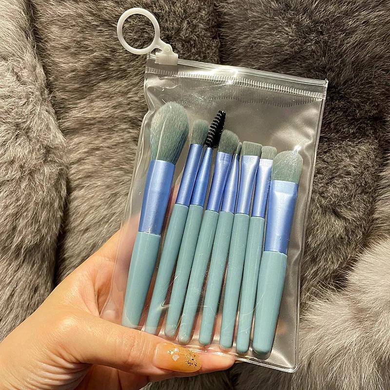 8 Pcs Cosmetics Foundation Blush Powder Eyeshadow Blending Makeup Brush Soft Fluffy Makeup Brushes Beauty Tools Make Up Brushes