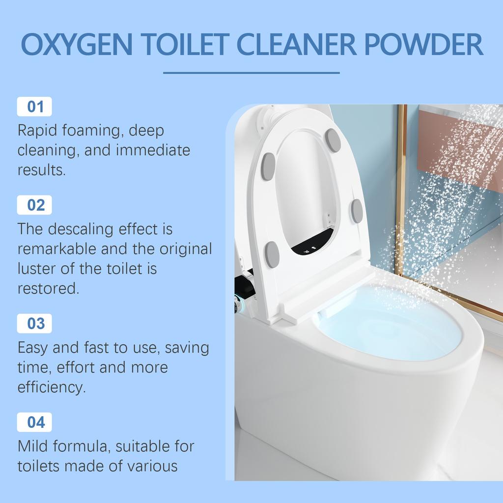 Toilet Foam Cleaning Powder - Fast-Foaming Toilet Cleaner for Easy Stain Removal & Hygiene Maintenance