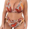 2024 New European and American Plus Size Women's Swimsuit Tankini Fashion Swimsuit