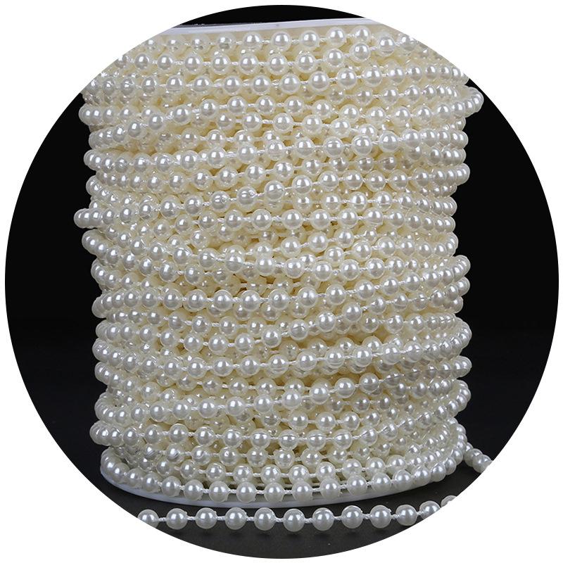 Round Sun Rose Double Pearl Chain for Wedding & DIY Hair Accessories