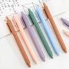 Gift Simple Macaron Color Press Pen Student Exam Bullet Gel Learning Office Press Type Black Water Office School Supplies Kawai