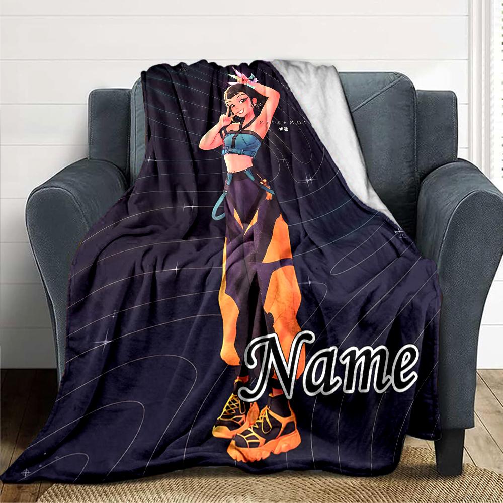 Custom Name Name Fantasy Trio Party Blanket For Couch Bed Plush Cozy Fuzzy Blanket Super Soft Warm Blankets For Fall And Winter 0916207