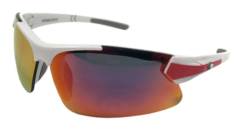 Rawlings Youth Ry107 Sport Baseball Youth Sunglasses, White/Red, Boys'