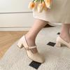 Fashion 2025 New Style Spring Autumn Vintage Dress High Heels Women's Shoes Fashion Style Mary Jane Shoes Rubber Sole