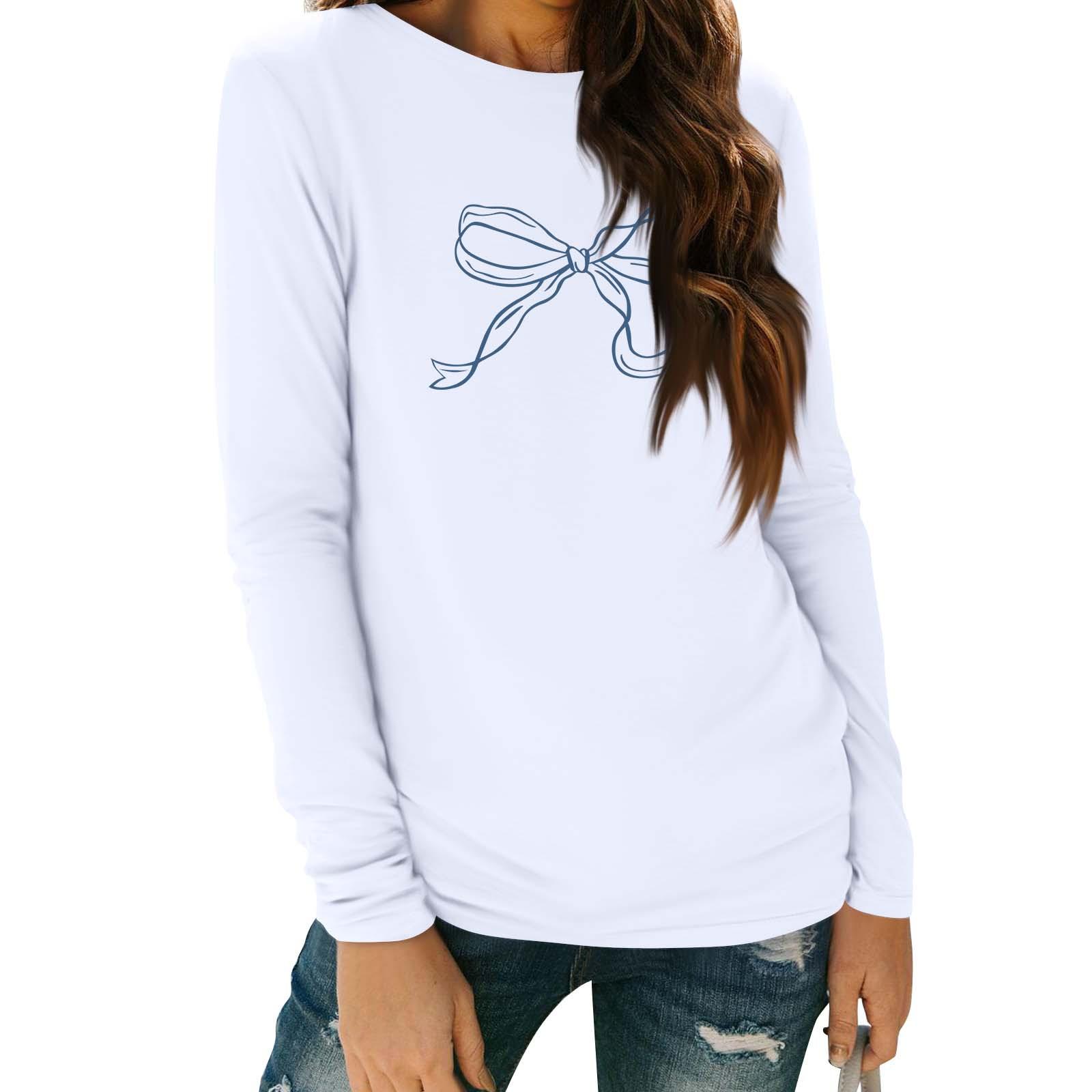 

Женские рубашки с длинным рукавом, топы, элегантные повседневные рубашки, топы-туники с круглым вырезом XL белый