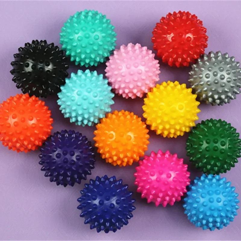 Durable PVC Exercise Pointed Massage Ball Trigger Point Movement Fitness Hands and Feet Plantar Pain Relief 70 Mm Sports Ball