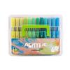 Child-Safe Acrylic Watercolor Marker Pens for Doodling, Drawing & Primary School Art, Soft Tips, Stackable Design