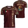 Mexican Flag-themed 3D Eagle Pattern Sport Quick-dry Breatha Men's T-shirt Outdoor Football Sportswear Parent-child Clothing