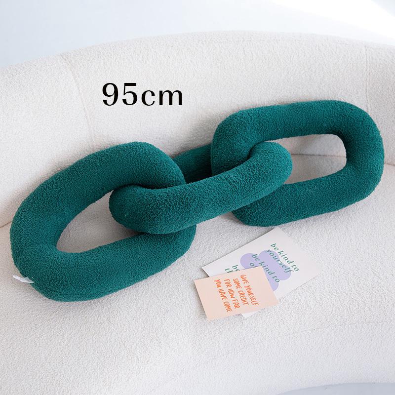 60-95Cm Creative Iron Chain Knot Pillow Stuffed Soft Sofa Cushion Nordic Style Home Plush Decoration Irregular Shaped Plush