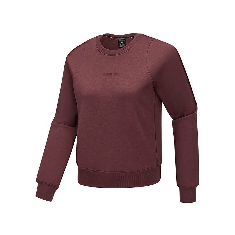 Skechers Solid Color Versatile Warm Casual Long Sleeve Sweatshirt Women tops P425W075-05Y9 S