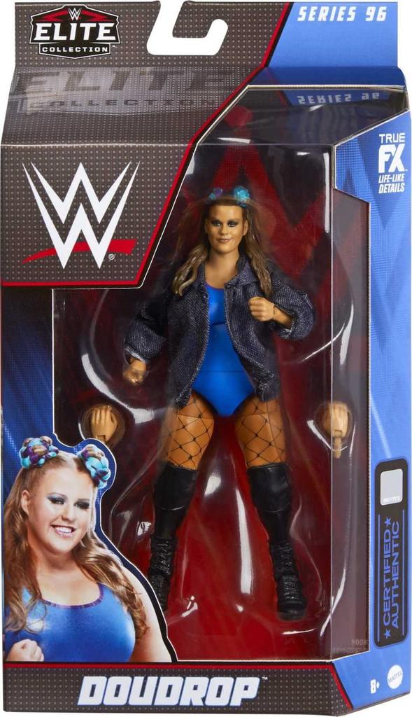 WWE Doudrop Elite Collection Bewegliche Action-Sammelfigur Geschenk für WWE-Fans, 6-Zoll-Figur, 8+