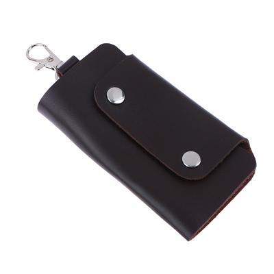 1 Stück Tragbare Pu-Leder-Haushälterin Halter Autoschlüsselhalter Tasche Fall Unisex Brieftasche Abdeckung Einfache einfarbige Aufbewahrungstasche