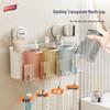 Taile 4-Person Suction Cup Toothbrush & Tumbler Holder