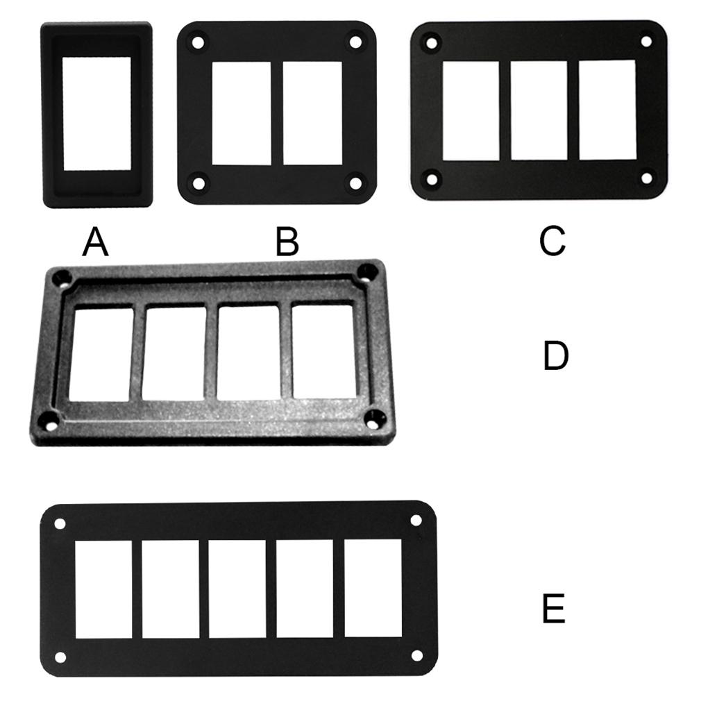 Switch Panel Rocker Switch Panel Mount Housing Aluminum Frame for Car Motorcycle Boat