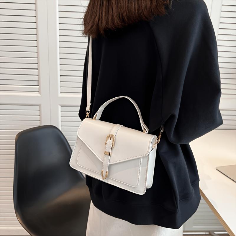 An Elegant Women'S Crossbody Bag, Suitable for Women And Men, Single-Color Crossbody Bag, Adjustable Shoulder Strap, Zipper Closure
