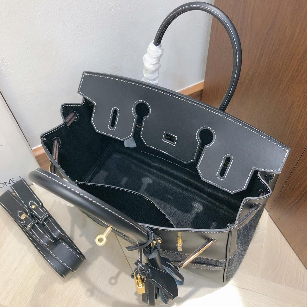 Wysokiej jakości torba filcowa ze skóry bydlęcej wierzchniej warstwy swift skórzana torebka na ramię crossbody vintage damska torba