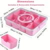Snack Box Container,Divided Serving Tray with Lid and Handle,Snackle Box Charcuterie Container,Portable Snack Container Storage