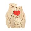 Personalize Wooden Bear Family Puzzle Housewarming Gift Unique Wooden Animal Puzzle Home Decors Wooden Cute Bear Puzzle