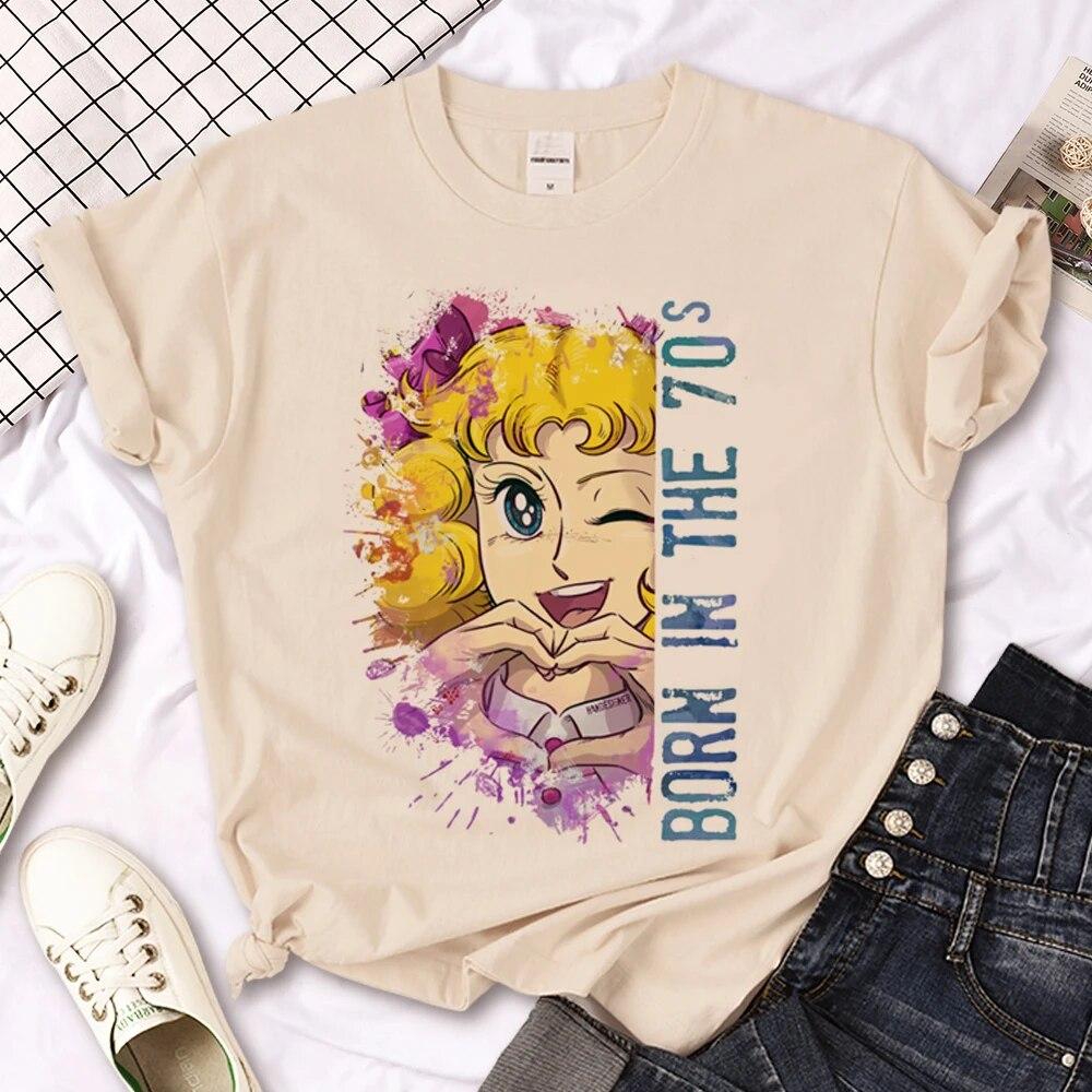 

Цукерки Цукерки Футболки Жінки з коротким рукавом Манга Аніме Футболка Дівчата Аніме Японський одяг Літня футболка M