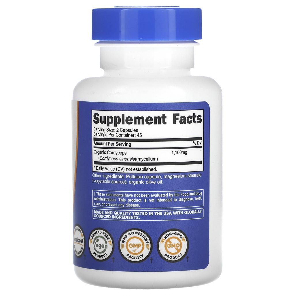 Cordyceps sinensis, 90 capsules (550 mg per capsule)