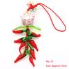 Mascot Wealth Lucky Brass Coin Chili Cabbage Tomato Keychain Chinese Knot Car Bag Hanging Ornament Fengshui Home Decoration Gift